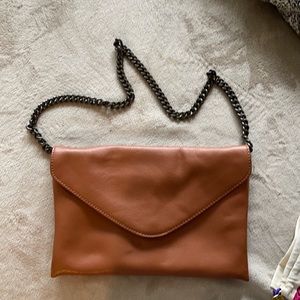 Tan leather J. Crew bag